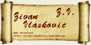 Živan Vlašković vizit kartica